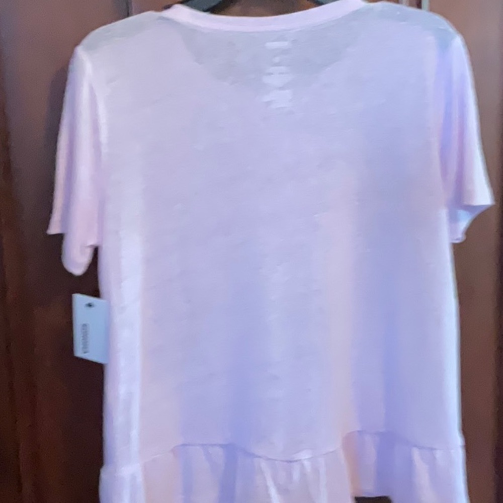 Sonoma Light Pink Sheer peplum Top, NEW, Size Sm, lightweight. - Picture 4 of 8